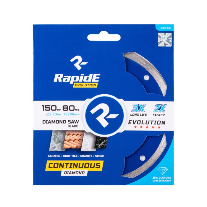 Диск алмазный Rapide 150*22.2 CONTINUOUS (бетон,кирпич,черепица,шифер,мрамор и гранит, керамики и т.д)