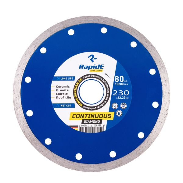 Диск алмазный Rapide 230*22.2 CONTINUOUS (бетон,кирпич,черепица,шифер,мрамор и гранит, керамики и т.д)