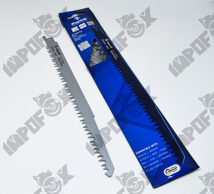 Пильное полотно для сабельных пил RapidE Sabre Blade - S1531L Wood (дерево) L=240mm (2 Штук)