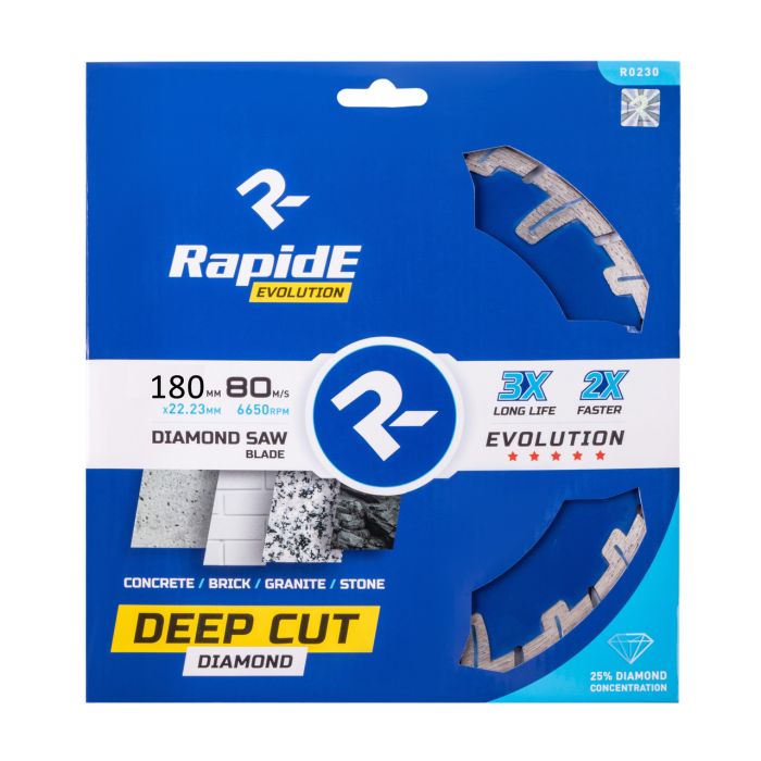 Алмазный Диск 180x22.23 Deep Cut (глубокий рез) Rapide EVOLUTION БЕТОН