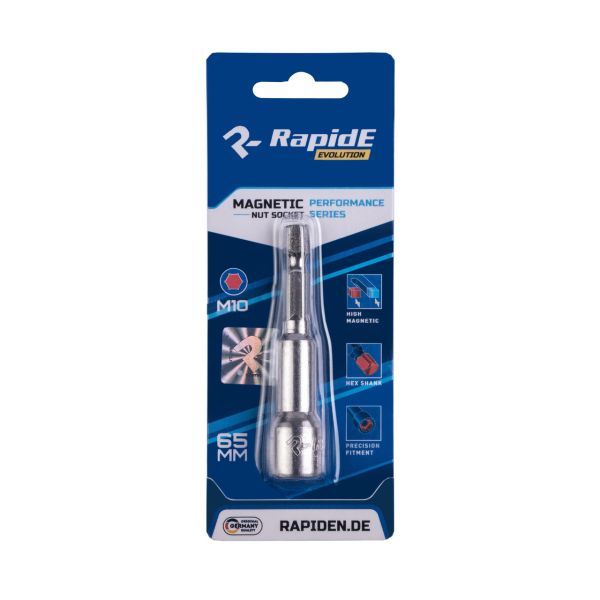 Біта-головка Rapide 10x65mm для покрівельних шурупів  (Головка шестигранная)