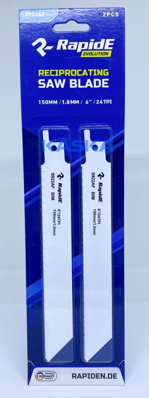 Пильное полотно для сабельных пил RapidE Sabre Blade - S922AF BiM (биметалл) L=152mm (2 Штук)