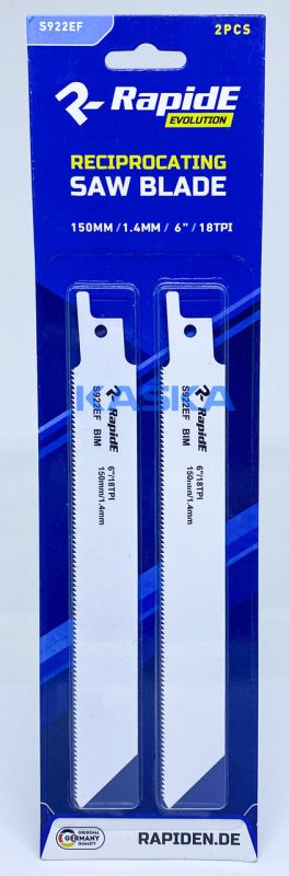Пильное полотно для сабельных пил RapidE Sabre Blade - S922EF Metal L=150mm (2 Штук)