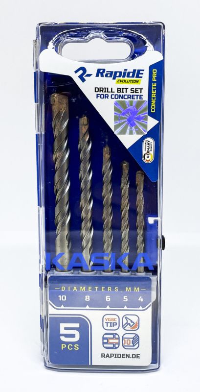 Набір свердел по бетону RapidE CONCRETE PRO 5шт (4,5,6,8,10)