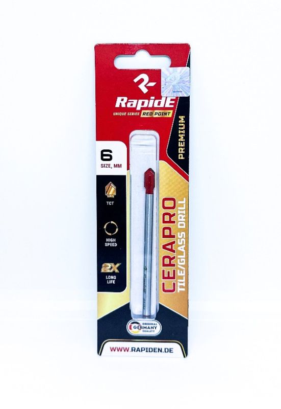 Свердло по керамограніту та плитці RapidE CERAPRO RED POINT 6mm