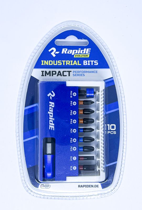 Набор бит RapidE Impact 25mm 10pcs 